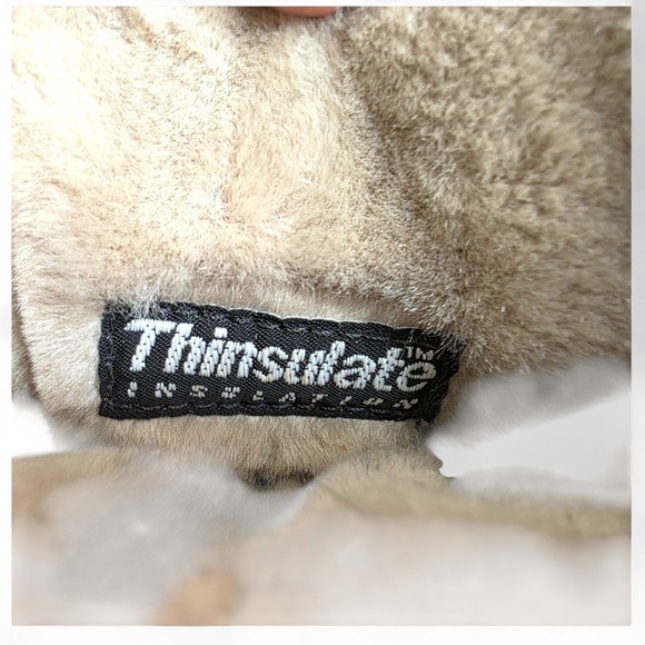 Hi-Tec Women Tall Tan Suede Leather Winter Boots Faux Fur Trim Thinsulate SIze 7 - Picture 9 of 15